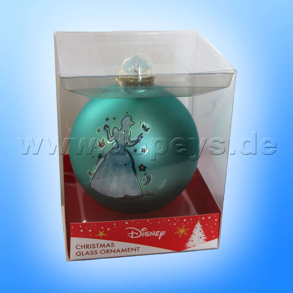 Disney Princess "Cinderella Silhouette" Christmas Bauble cyan - Kurt S. Adler DN01006-A