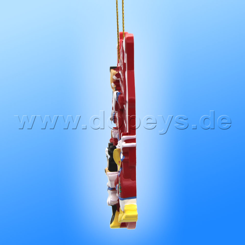 Kurt S. Adler - Disney "Red Disney House" Mickey, Minnie, Donald, Goofy & Pluto Relief Weihnachtsanhänger / Ornament DN37026