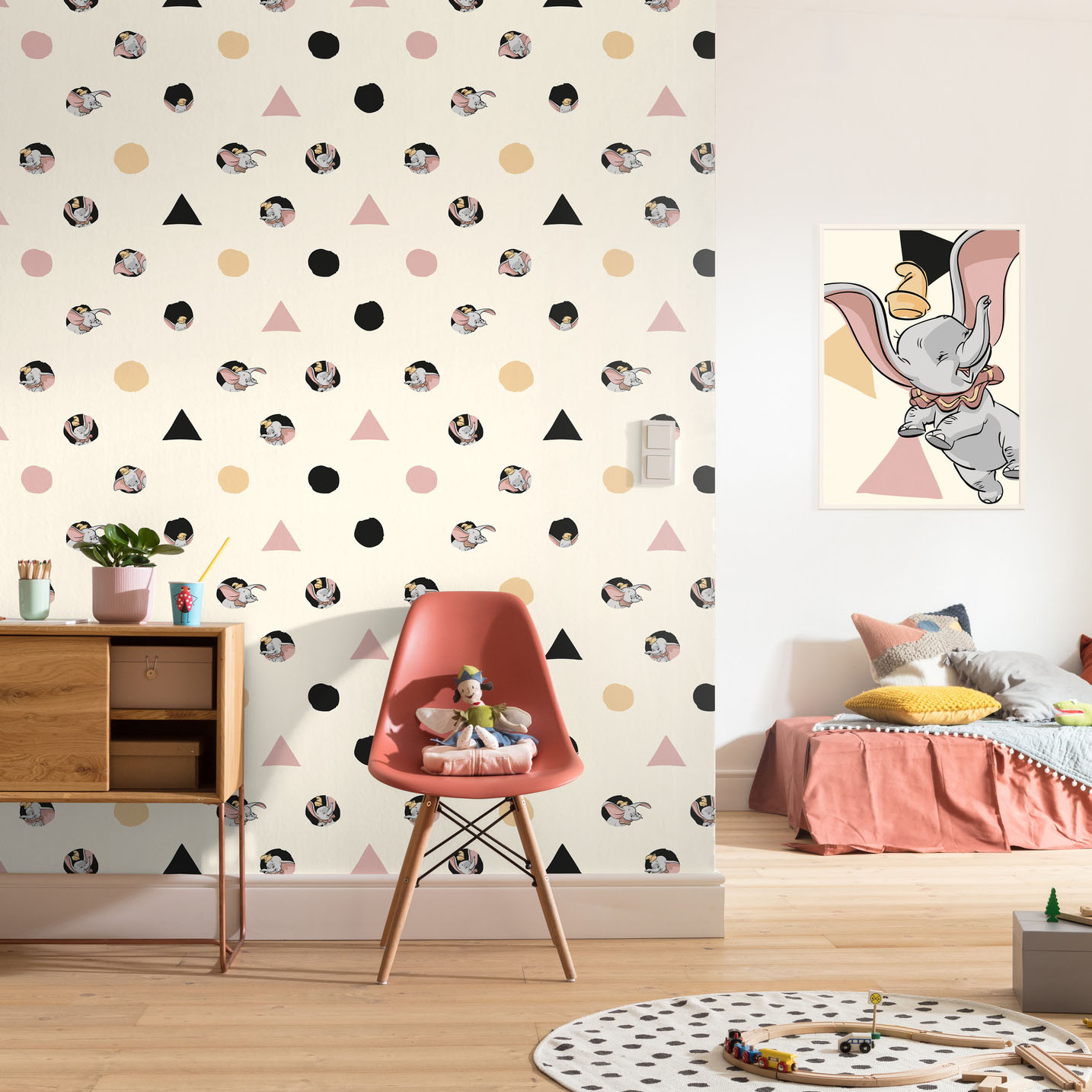 Disney Vlies Fototapete Dumbo "Angles & Dots"