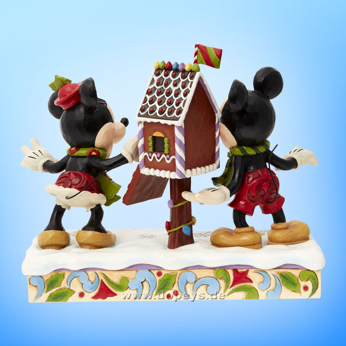 Disney Traditions Figur - Mickey & Minnie Maus mit Weihnachtspost (Letters For Santa) von Jim Shore 6015001