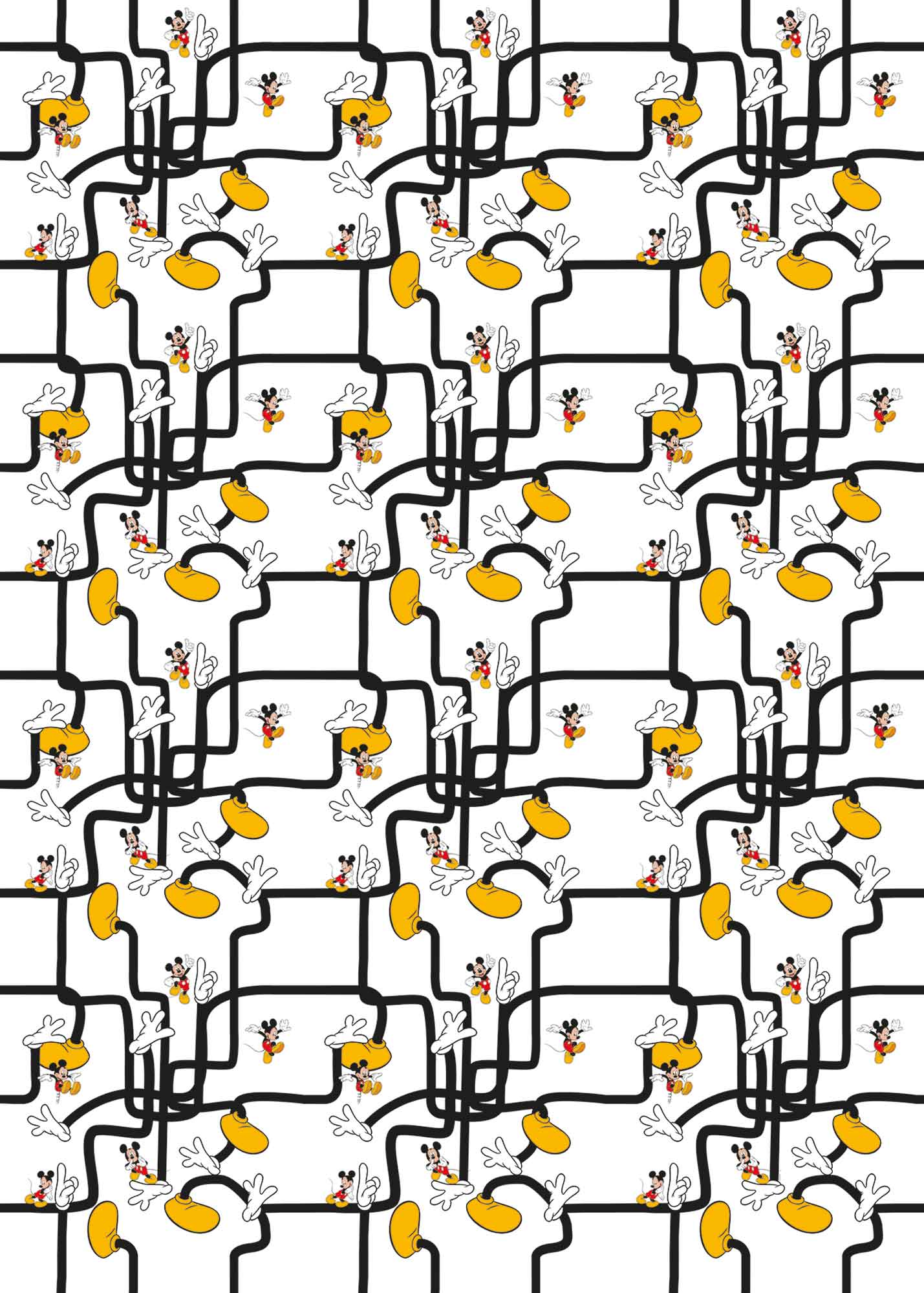 Disney Vlies Fototapete Mickey Maus "Mickey Mouse - Foot Labyrinth"