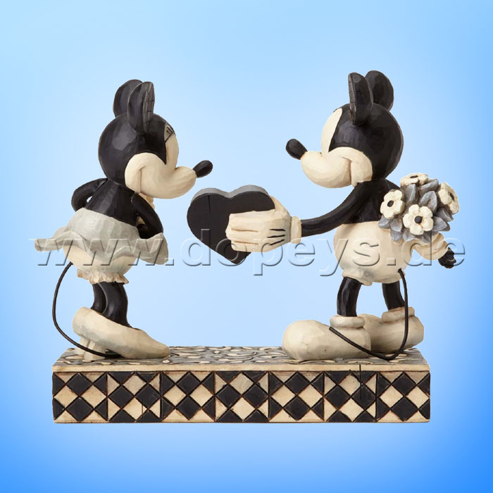 Disney Traditions - Real Sweetheart (Mickey & Minnie Retro schwarz-weiß) von Jim Shore 4009260