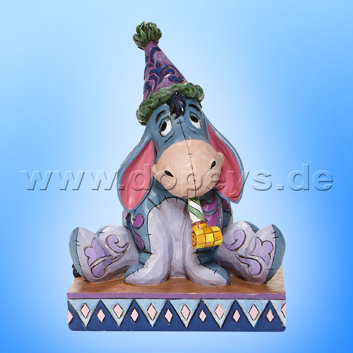 Disney Traditions - Birthday Blues (Eeyore with Birthday Hat & Horn) figurine by Jim Shore 6008074