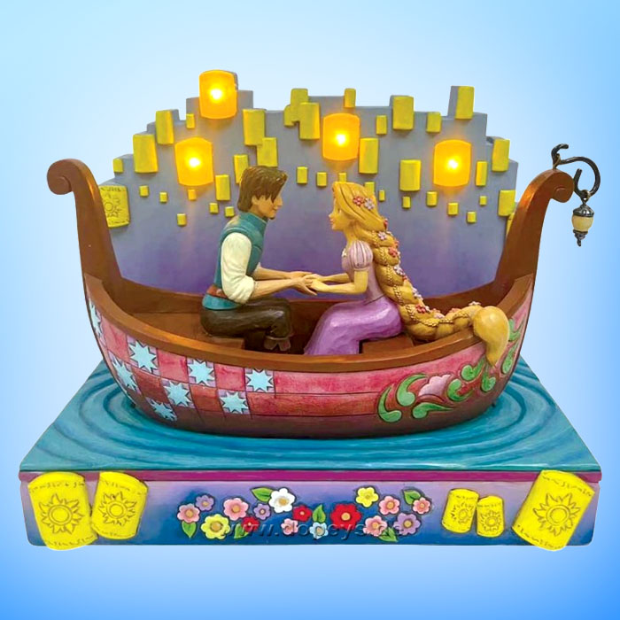 Disney Traditions Figur - Rapunzel Boot mit LED Laternen (A Dream Come True) von Jim Shore 6016897