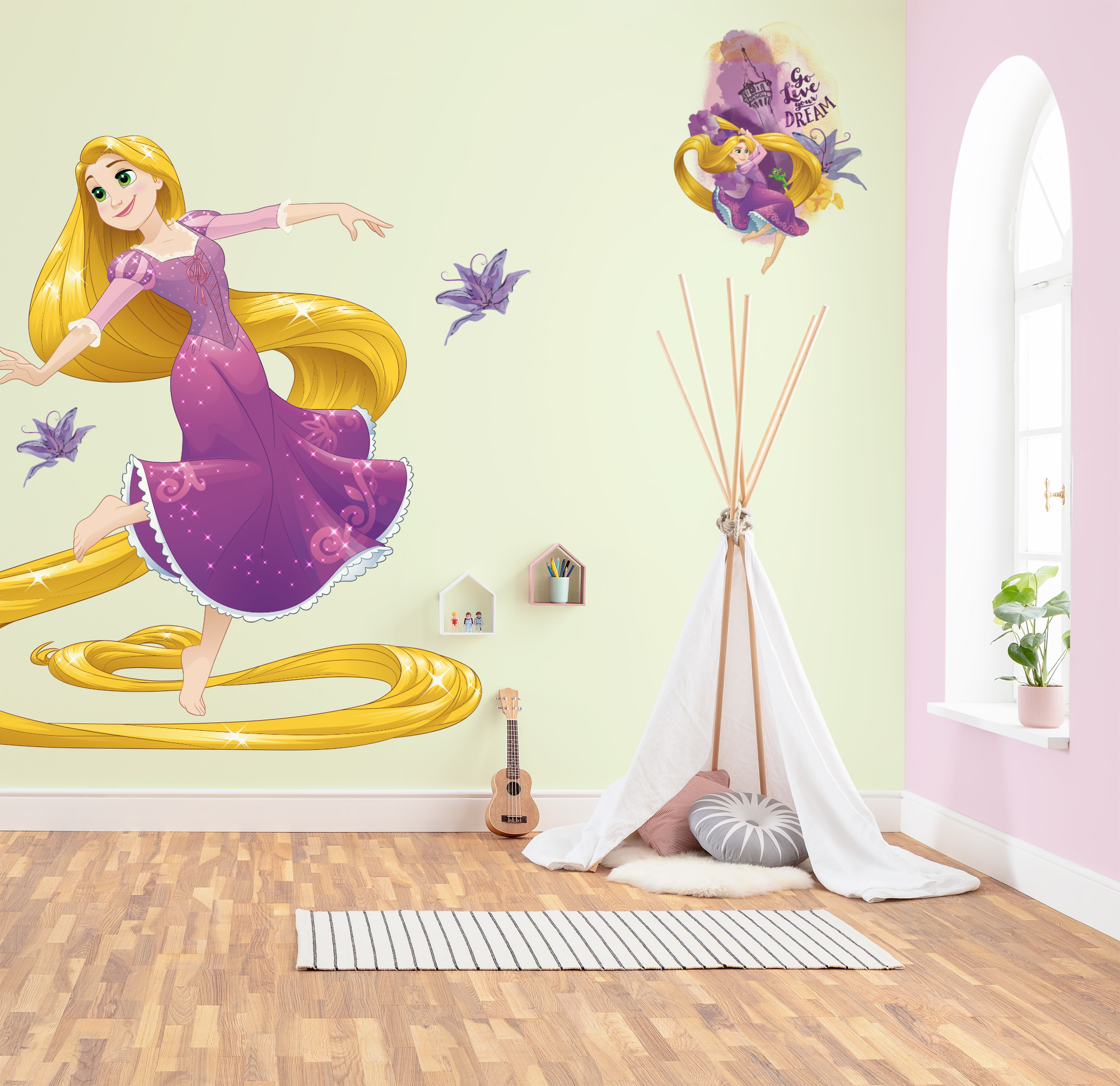 Disney Vlies Fototapete selbstklebend Disney Prinzessin "Rapunzel XXL" 127cm x 200cm