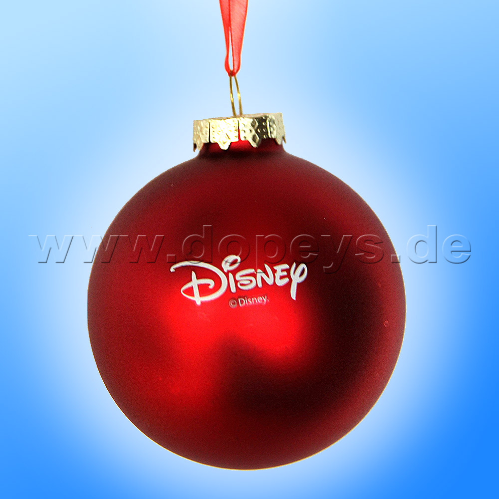 Kurt S. Adler - Disney "Baby Mickey mit Weihnachtsmütze" Weihnachtsbaumkugel / Glaskugel in Rot DN02005-E