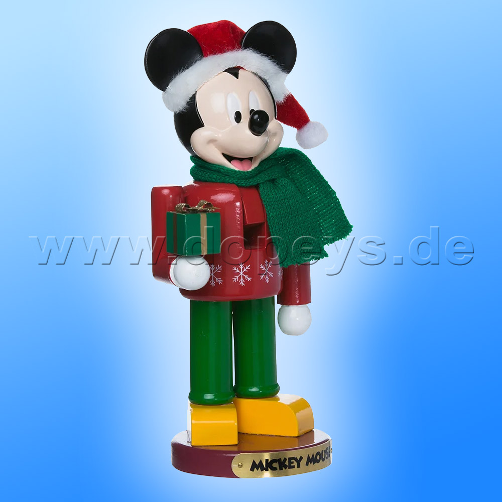 Kurt S. Adler - Disney Nussknacker "Mickey Maus" mit Weihnachtsgeschenk DN6171L
