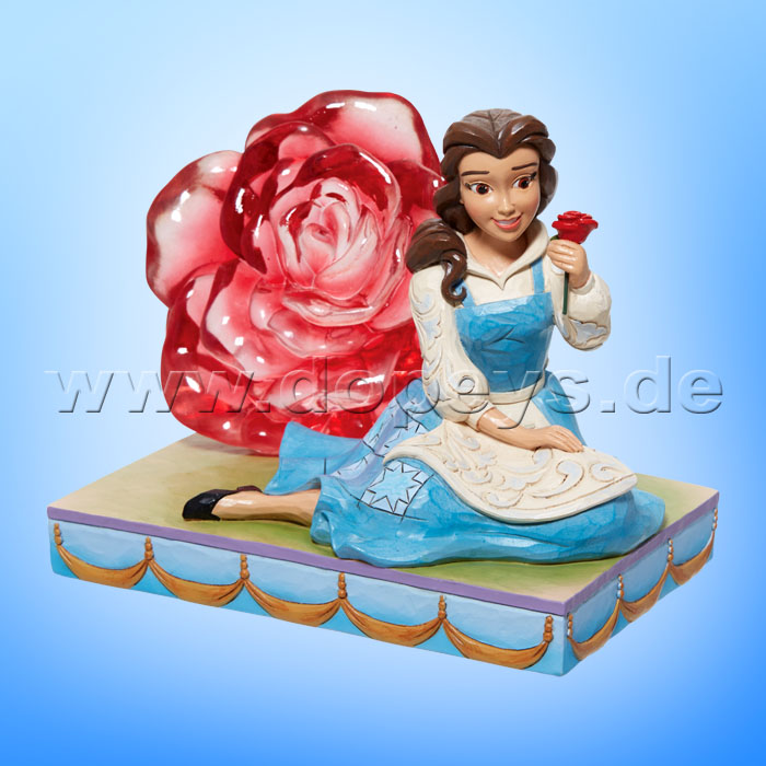 Disney Traditions - Belle with Clear Resin Rose (An Enchanted Rose) figurine by Jim Shore 6011924