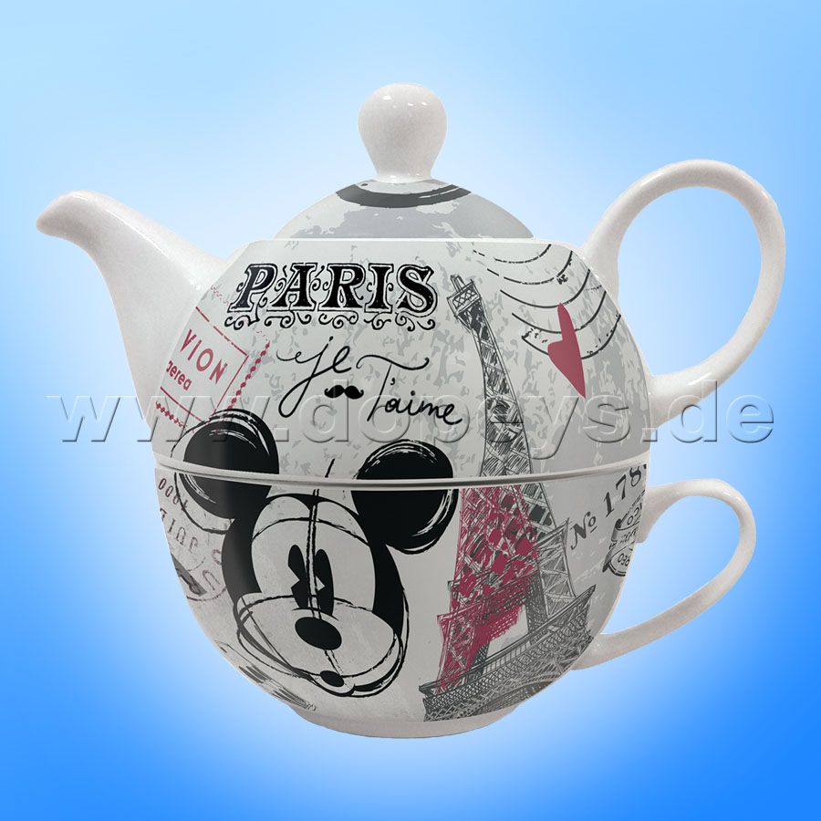 Disney Mickey Maus Set aus Teekanne & Teetasse "Tea For One" im italienischen Design