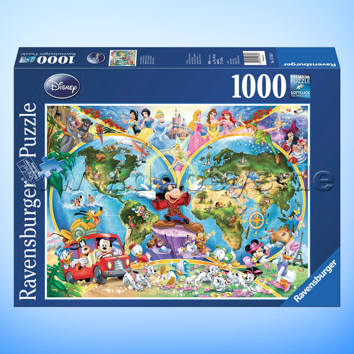 Disney Puzzle "Disney's Weltkarte" von Ravensburger 15785