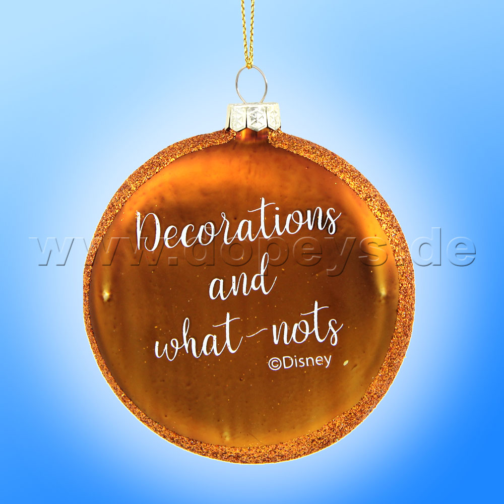 Kurt S. Adler - "Pooh & Piglet with Fairy Lights" Disney Glass Disk / Christmas Bauble honey DN35017