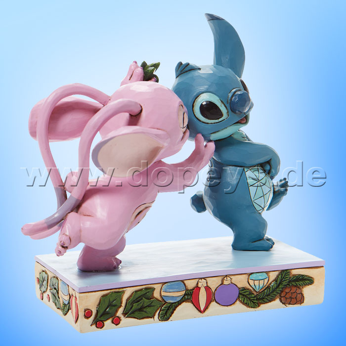 Disney Traditions - Mistletoe Kisses (Stitch & Engel unterm Mistelzweig) von Jim Shore 6008980