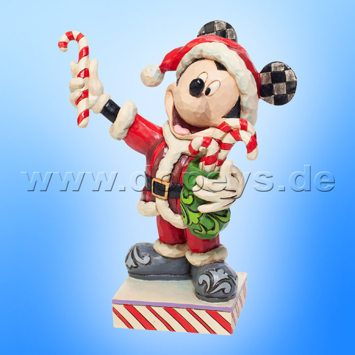Disney Traditions - Peppermint Surprise (Mickey als Weihnachtsmann mit Zuckerstangen) von Jim Shore 6007068