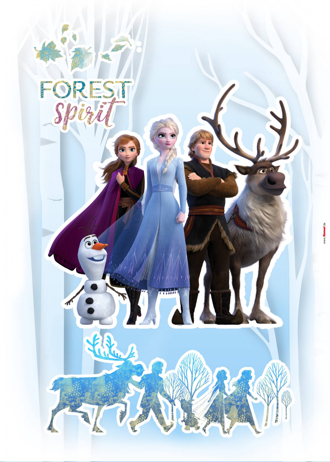 Disney Wandsticker / Wandaufkleber Die Eiskönigin "Forest Spirit" 50cm x 70cm