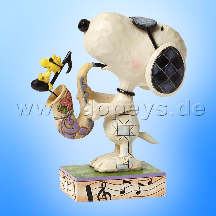 Peanuts / Jim Shore Figur von Enesco."The Blues Beagle (Joe Cool &amp; Woodstock)" 4049418.
