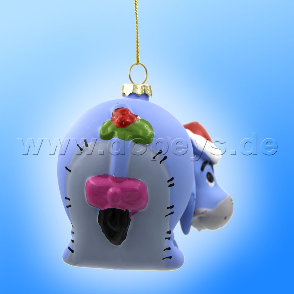 Kurt S. Adler - Disney "I-Aah mit Weihnachtsmütze" Weihnachtsanhänger aus Glas Ornament DN35031