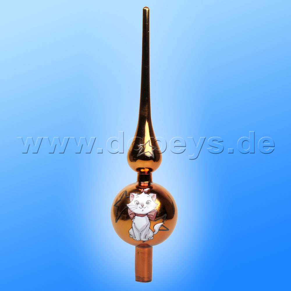 Kurt S. Adler - Disney Glass Tree Topper "Aristocats" With Bendable Arms DN33002