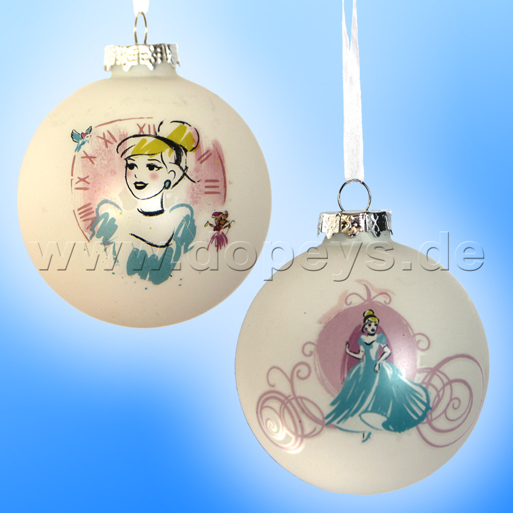 Kurt S. Adler - Princess "Cinderella's Clock" Christmas Bauble white DN01004-A