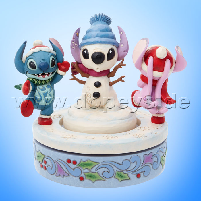 Disney Traditions - Stitch & Angel Building a Snowman (Snowy Shenanigans) figurine by Jim Shore 6013061