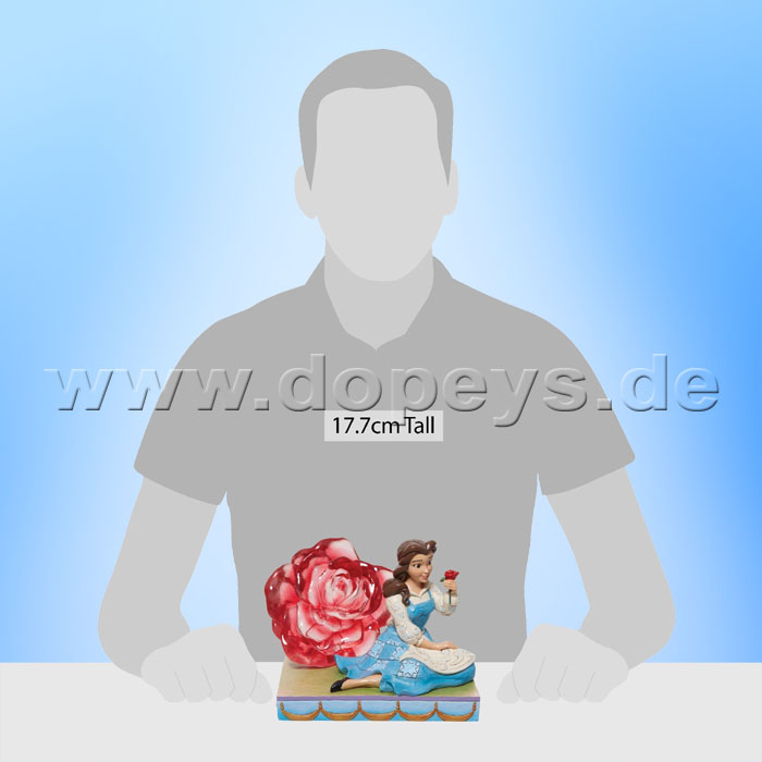 Disney Traditions - Belle with Clear Resin Rose (An Enchanted Rose) figurine by Jim Shore 6011924