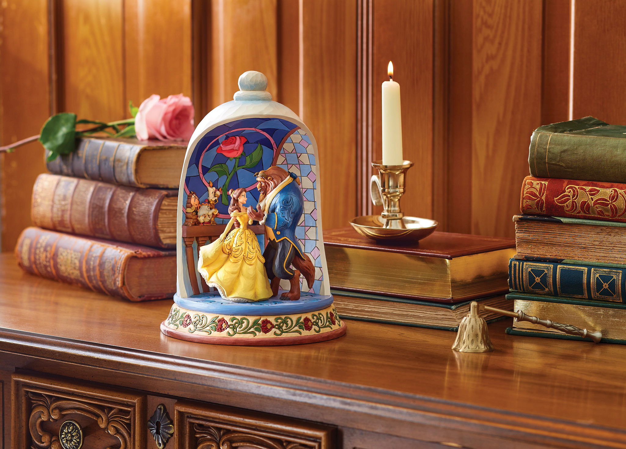 Disney Traditions - Enchanted Love (Beauty and the Beast Rose Dome) figurine by Jim Shore 6008995