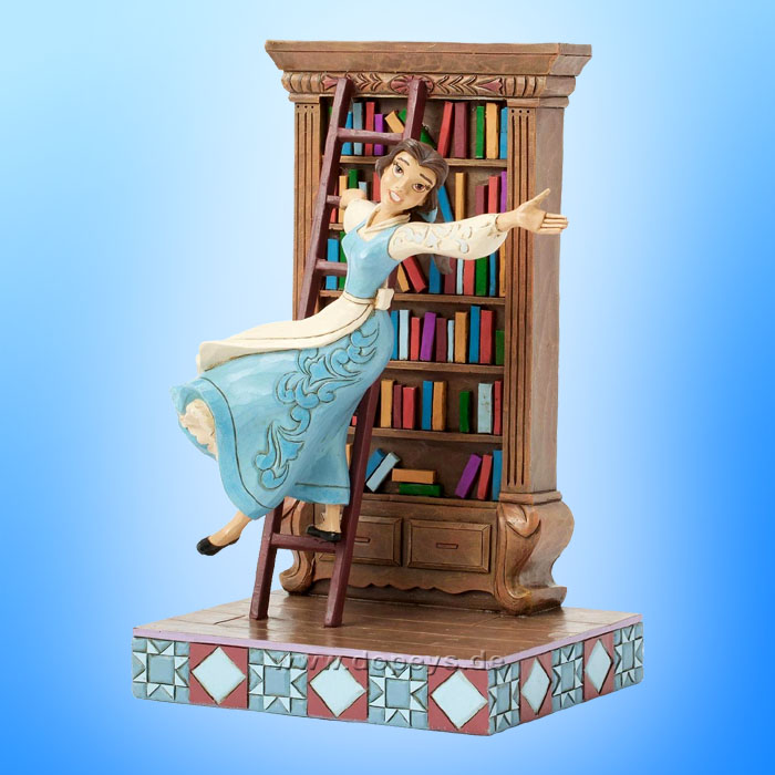 Disney Traditions - Belle with Bookshelf (A World of Books) figurine by Jim Shore 6016894