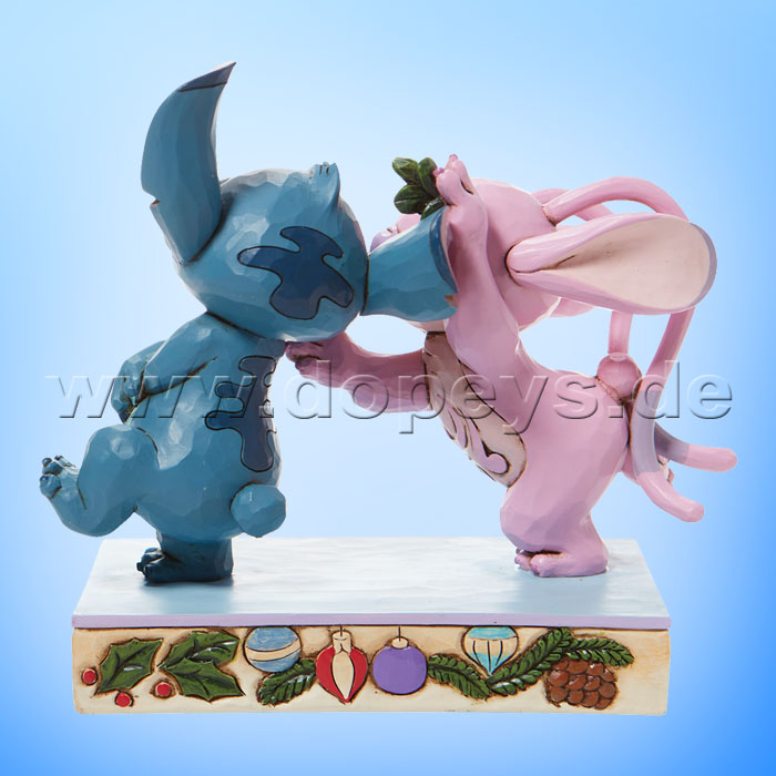 Disney Traditions - Mistletoe Kisses (Stitch & Engel unterm Mistelzweig) von Jim Shore 6008980