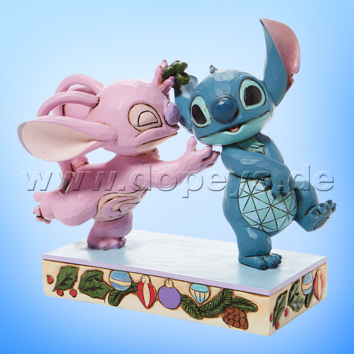 Disney Traditions - Mistletoe Kisses (Stitch & Engel unterm Mistelzweig) von Jim Shore 6008980