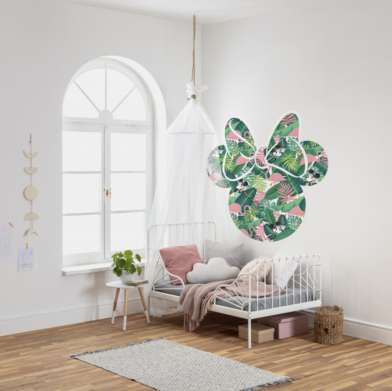 Disney Wandsticker / Wandaufkleber Minnie Maus Kopf "Minnie Head Tropical" 127cm x 127cm