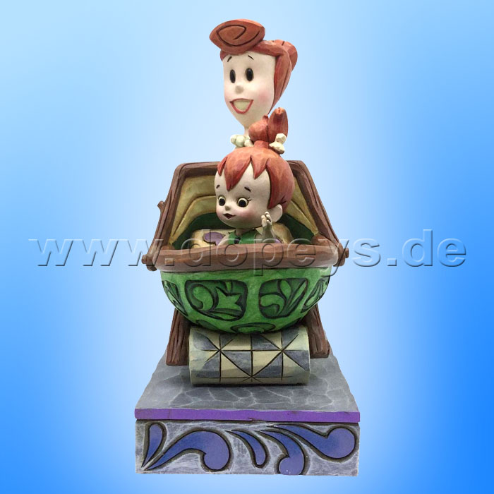 The Flintstones / Jim Shore Figur von Enesco."Bedrock Buggy (Wilma mit Pebbles im Kinderwagen)" 4058334