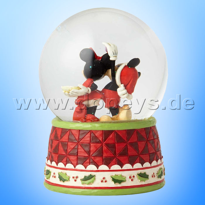 Disney Traditions / Jim Shore Figur von Enesco "Under The Mistletoe (Mickey Maus & Minnie Maus Schneekugel)" 4060275
