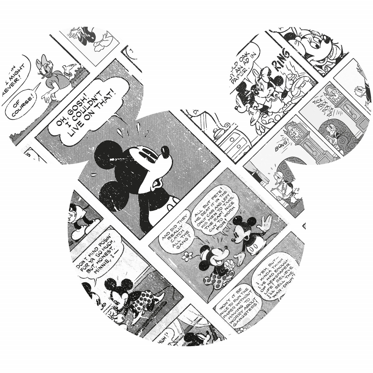 Disney Wandsticker / Wandaufkleber Mickey Maus Kopf "Mickey Head Comic Cartoon" 127cm x 127cm