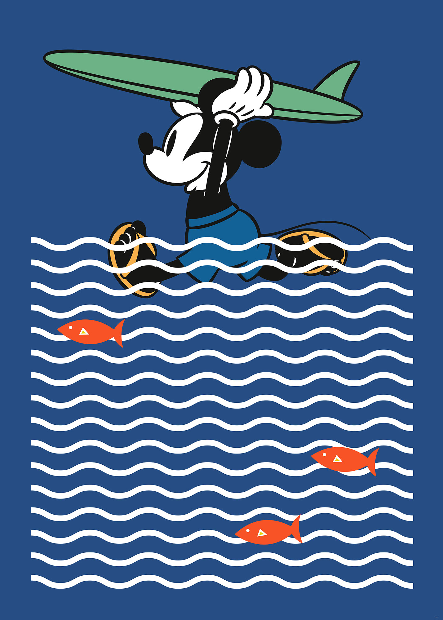 Disney Vlies Fototapete Mickey Maus "Mickey Gone Surfin'"
