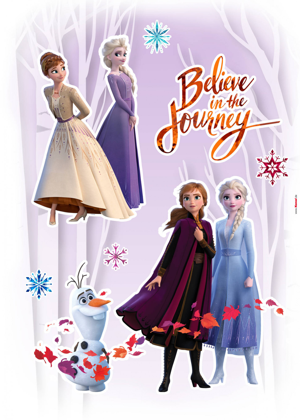 Disney Wandsticker / Wandaufkleber Die Eiskönigin "Believe in the Journey" 50cm x 70cm