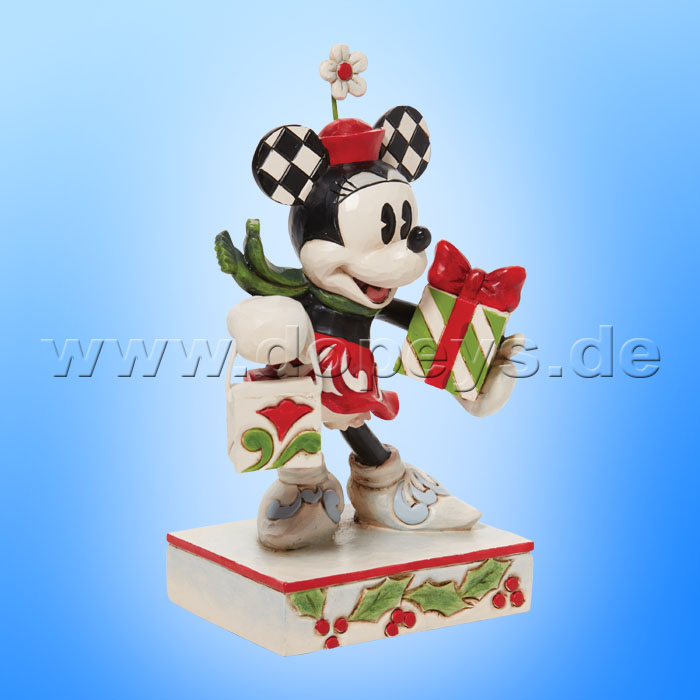 Disney Traditions - Holiday Glamour (Minnie mit Tasche und Geschenk) von Jim Shore 6010870