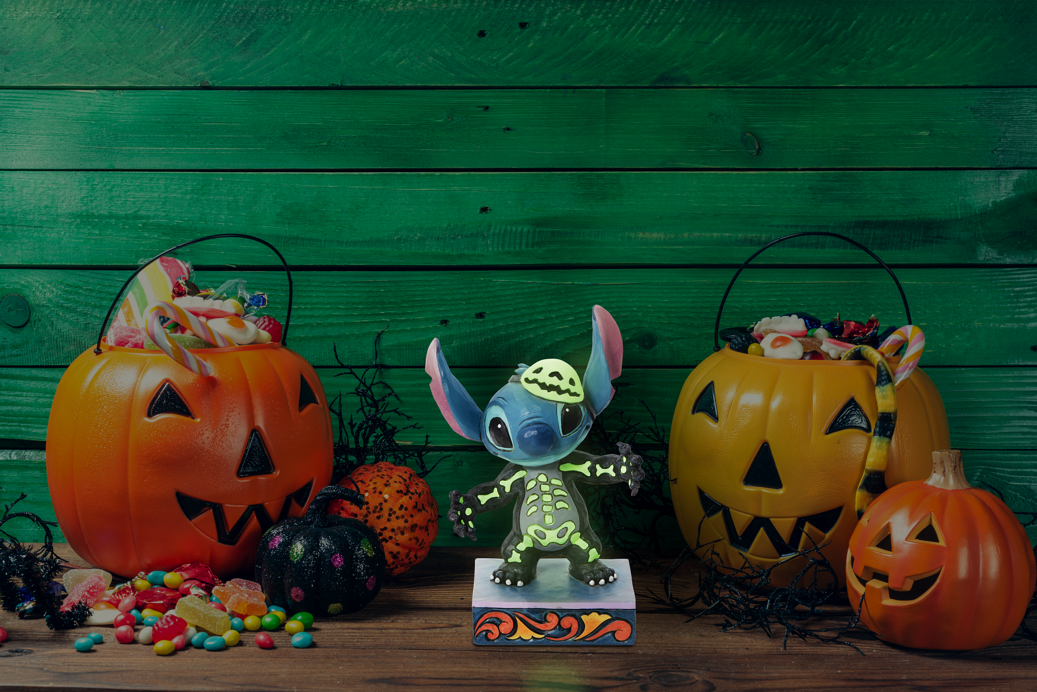 Disney Traditions Figur - Stitch als Halloween Skelett (Spooky Experiment) von Jim Shore 6013052