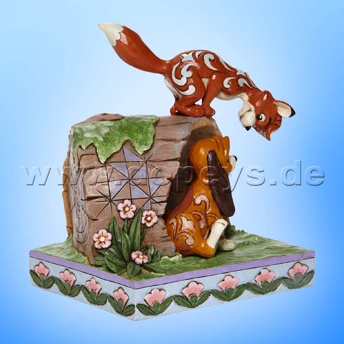 Disney Traditions - Unlikely Friends (Fox and Hound on Log) figurine by Jim Shore 6008077