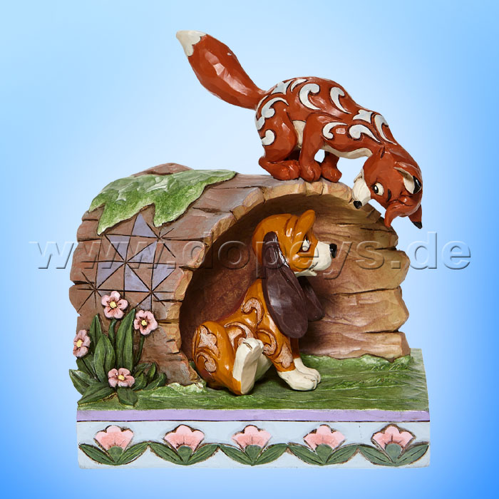 Disney Traditions - Unlikely Friends (Fox and Hound on Log) figurine by Jim Shore 6008077