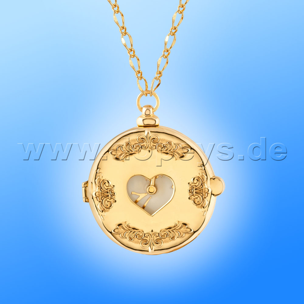 Disney Necklace - Pocket Watch Medallion (Alice in Wonderland) in Gold from Couture Kingdom 12100321