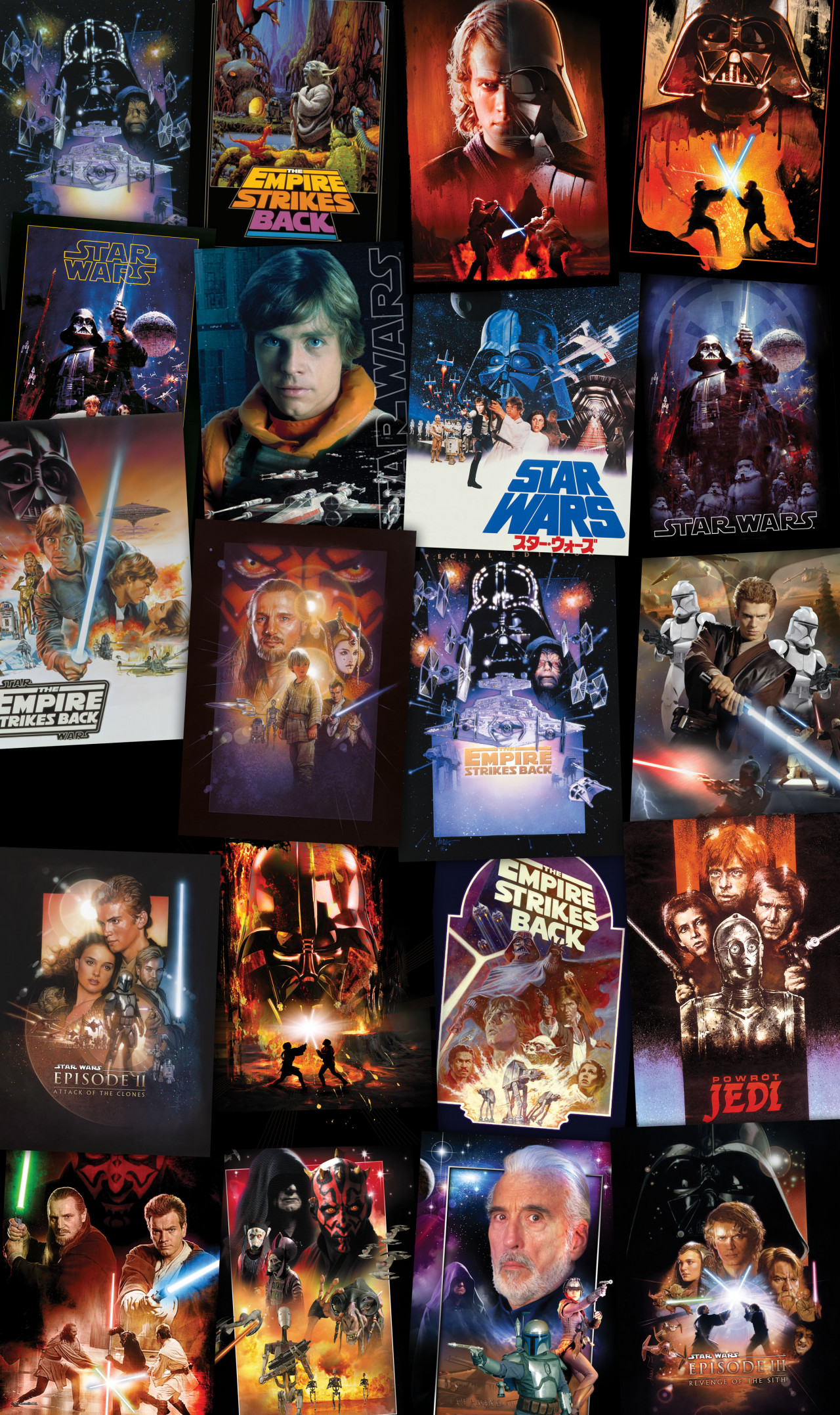 Star Wars Vlies Fototapete "Star Wars Posters Collage" 1,20m x 2,00m