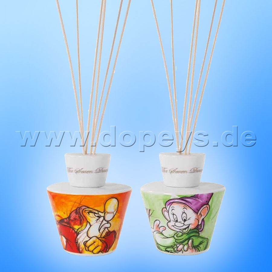 Disney Raumduftverteiler / Raumduft Reed Diffuser / Lufterfrischer 7 Zwerge "Brummbär" im italienischen Design PWS48S/3BR