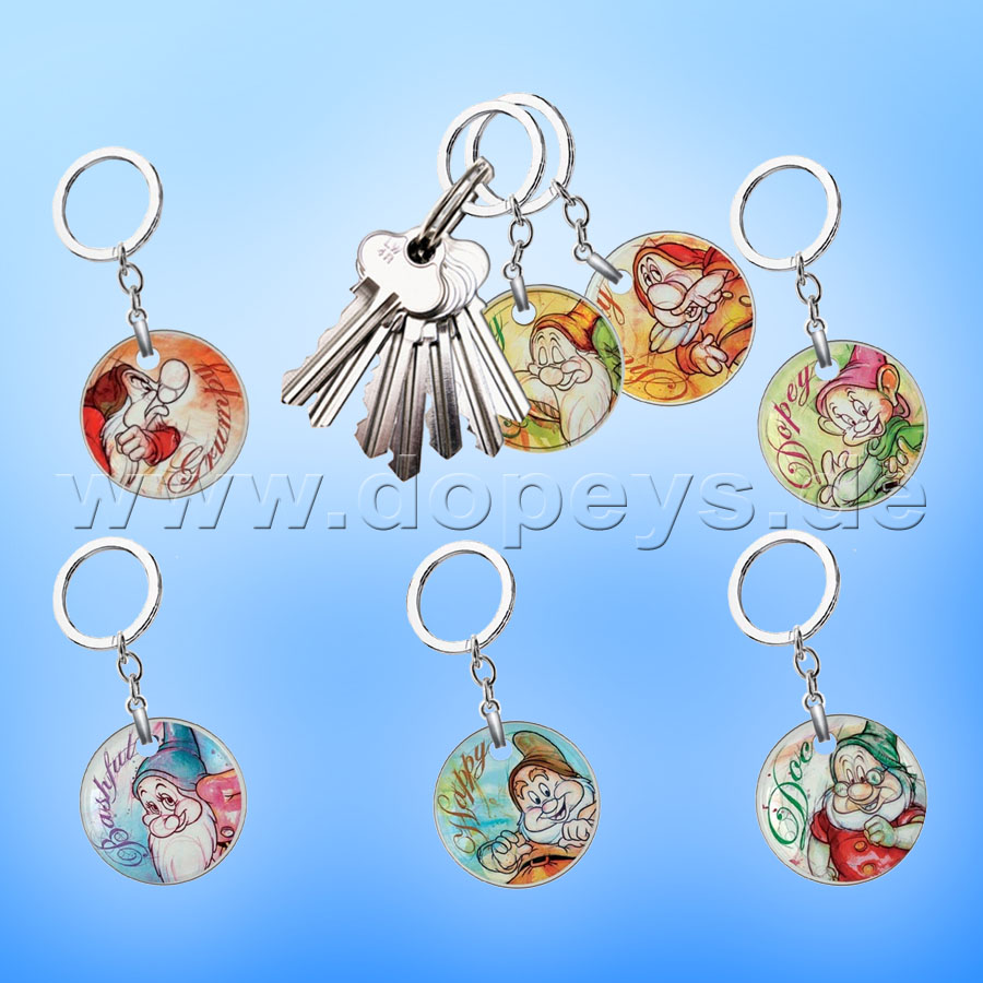 Disney Schlüsselanhänger / Sammel-Anhänger 7 Zwerge "Chef" im italienischen Design PWS85T/DO
