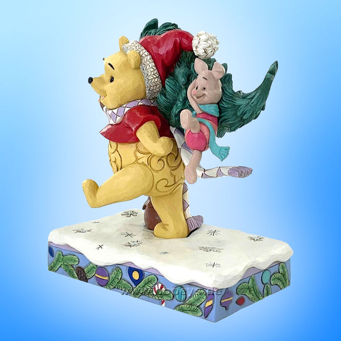 Disney Traditions Figur - Winnie Puuh & Ferkel holen einen Weihnachtsbaum (A Tree for Two) von Jim Shore 6016886