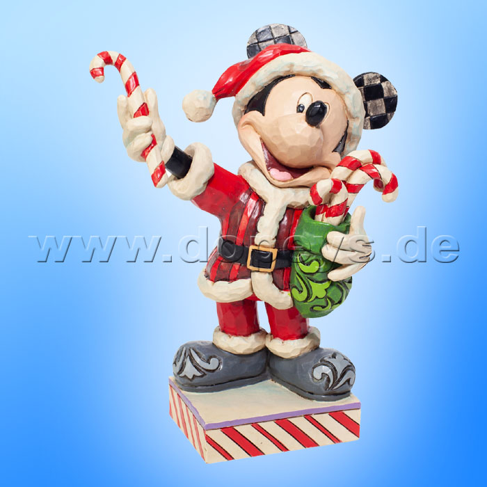 Disney Traditions - Peppermint Surprise (Mickey als Weihnachtsmann mit Zuckerstangen) von Jim Shore 6007068