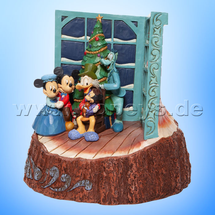 Disney Traditions - God Bless Us, Every One (Mickey's Weihnachtsgeschichte Baumstamm) von Jim Shore 6007060