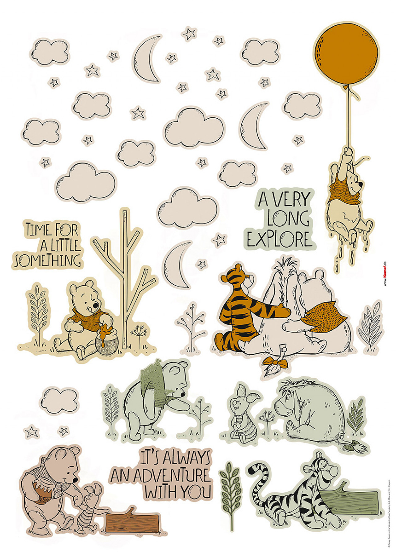 Disney Wandsticker / Wandaufkleber Winnie Puuh "Winnies Woodland" 50cm x 70cm