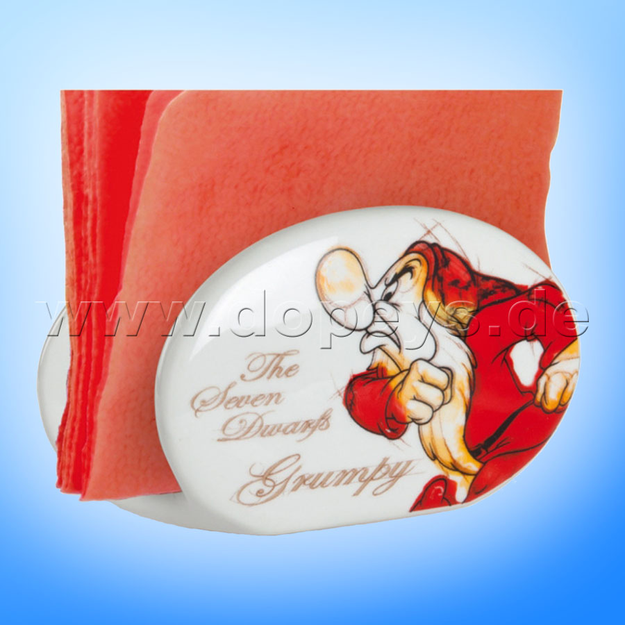 Disney Serviettenständer / Serviettenhalter 7 Zwerge "Brummbär" im italienischen Design PWS27O/3BR