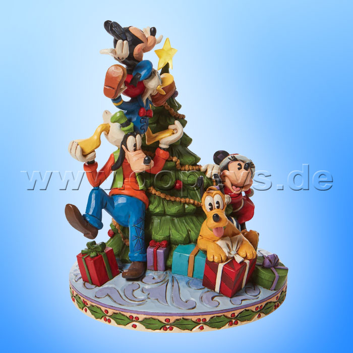 Disney Traditions - Merry Tree Trimming (Mickey & Friends Decorating the Christmas Tree) figurine by Jim Shore 6008979