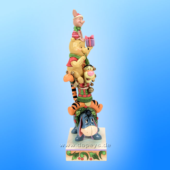 Disney Traditions - Christmas Winnie the Pooh & Friends Stacked (Friendship & Festivities) figurine by Jim Shore 6015005