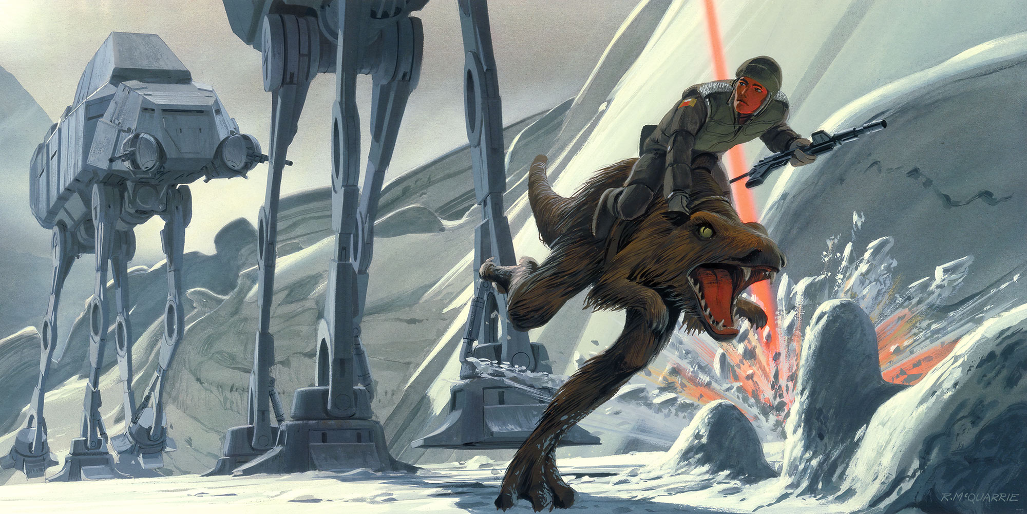 Star Wars Vlies Fototapete "Star Wars Classic RMQ Hoth Battle Ground"